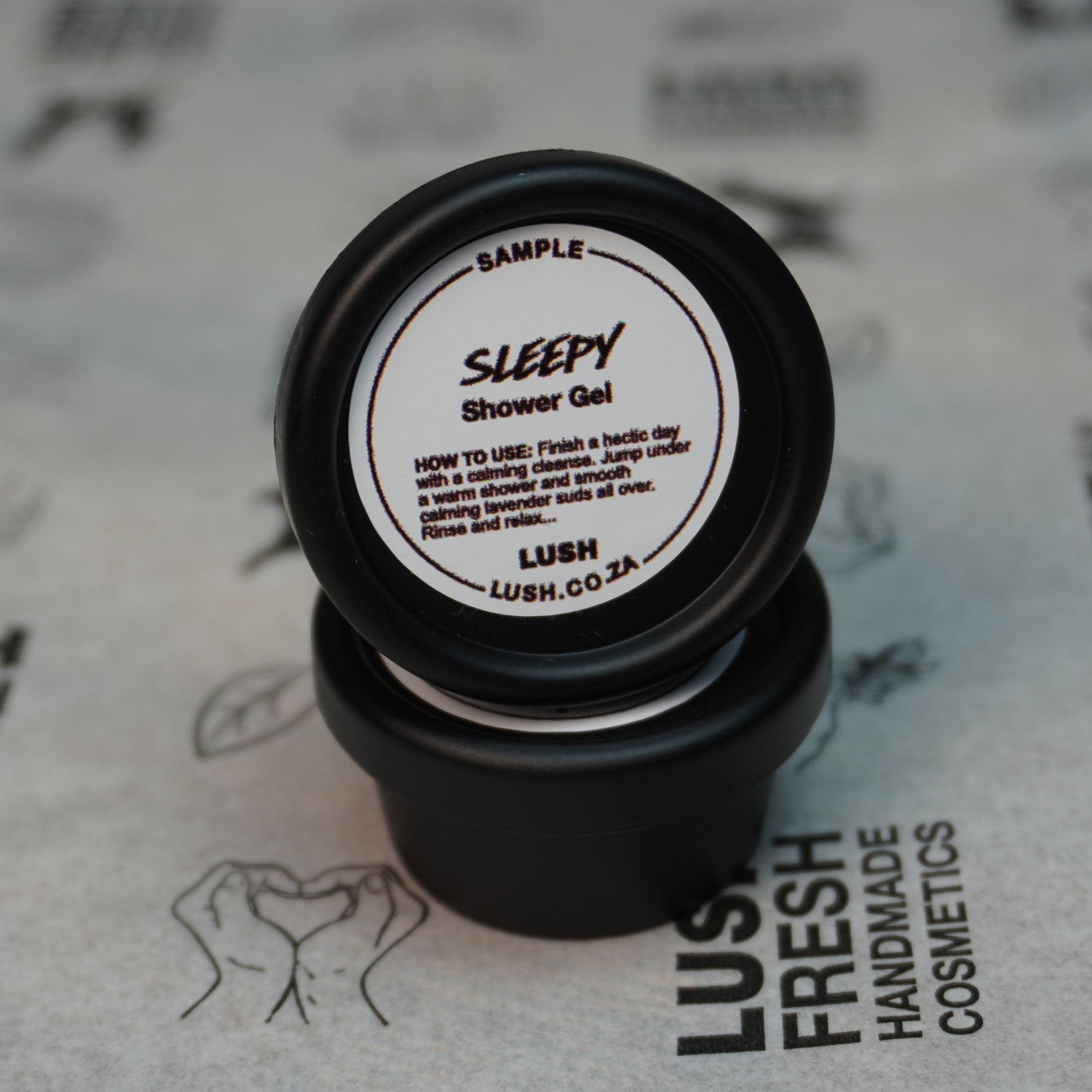 Lush sample container of &