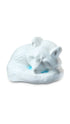 A light blue sleeping fox-shaped bubble bar.