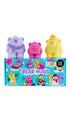Bear Hugs gift featuring  three gift exclusive bath bombs displayed on top of a blue box. 