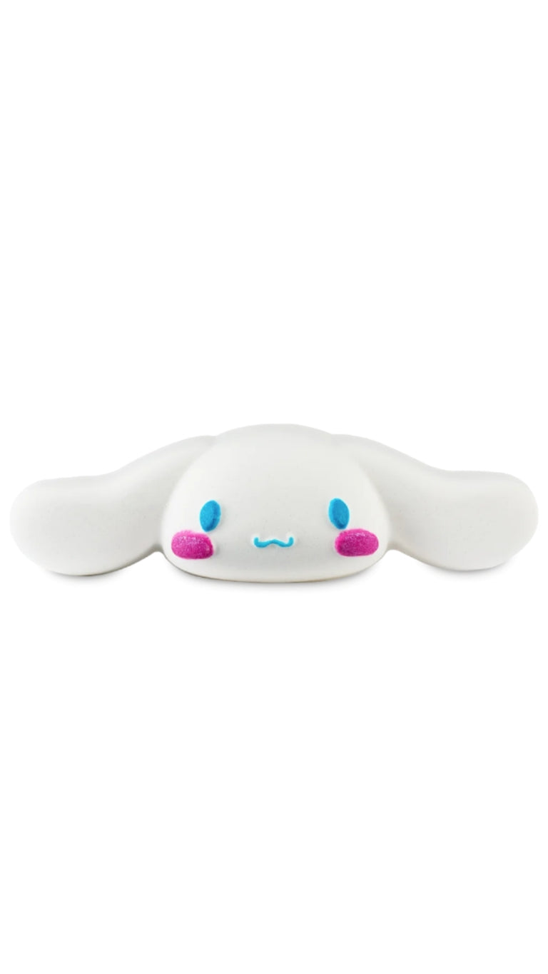A cinnamoroll head-shaped sanrio x lush bath bomb. 