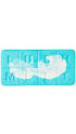 A blue and white marbled rectangular-shaped bath melt that smells like fresh laundry.