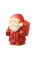 A red and white santa-shaped soap piece. 